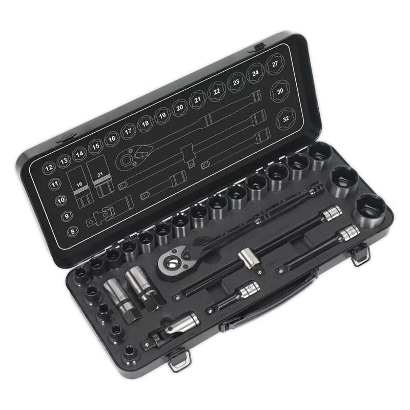 Sealey AK7972 Socket Set 28pc 1/2Sq Drive