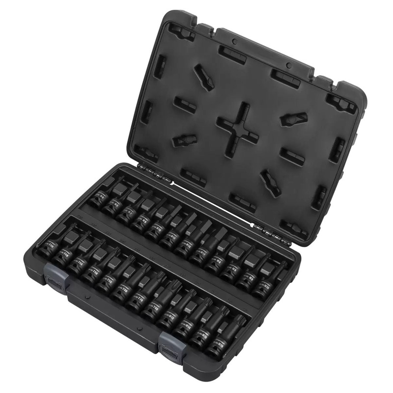 Sealey AK56000 Impact Socket Bit Set 1/2Sq Drive 24pc