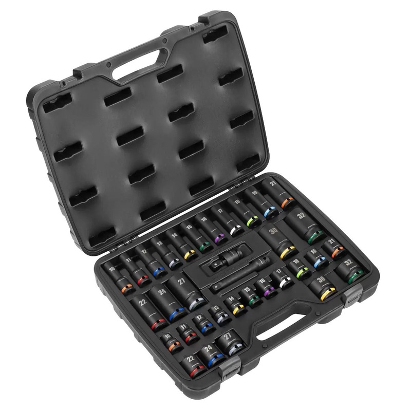 Sealey AK5635M Impact Socket Set 1/2Sq Drive 34pc