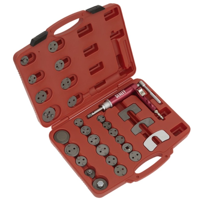 Sealey VS0286 Air Operated Brake Wind-Back Tool Kit 29pc