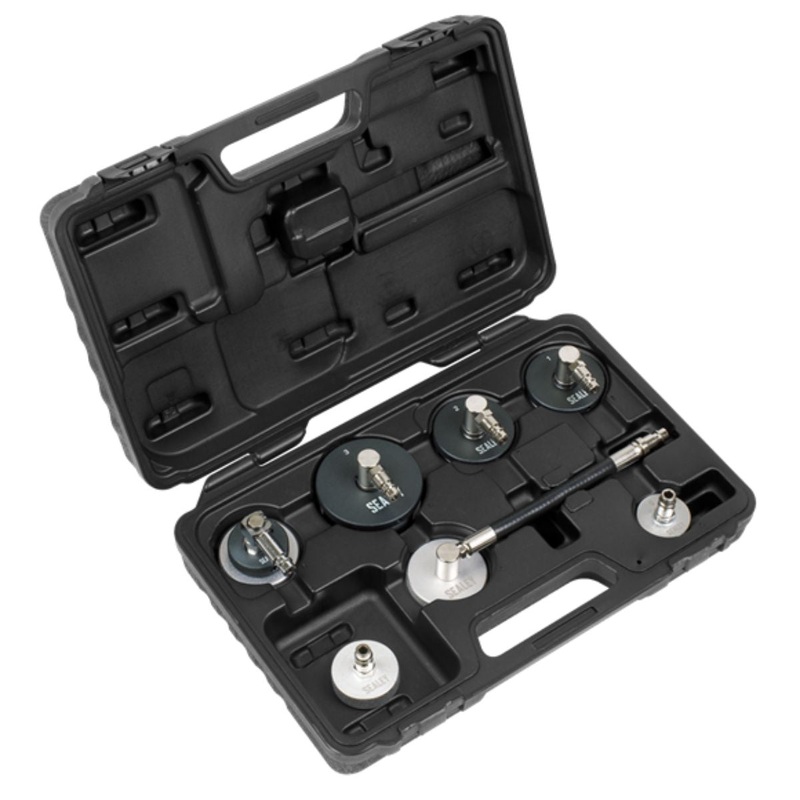 Sealey VS0204C Brake & Clutch Pressure Bleeder Cap Set 7pc