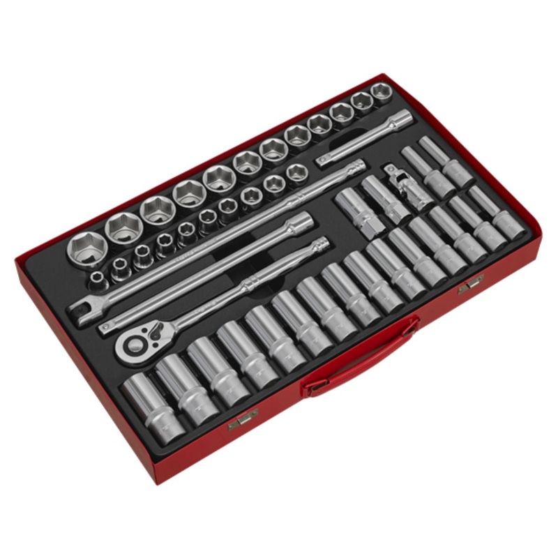 Sealey AK6941 1/2Sq Drive Socket 46pc Set