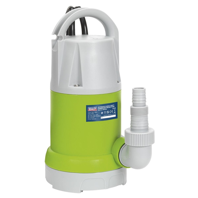 sealey-wpcd215-submersible-clean-dirty-water-pump-automatic-217l-min-230v_1 Sealey WPCD215 Submersible Clean & Dirty Water Pump Automatic 217L/min 230V