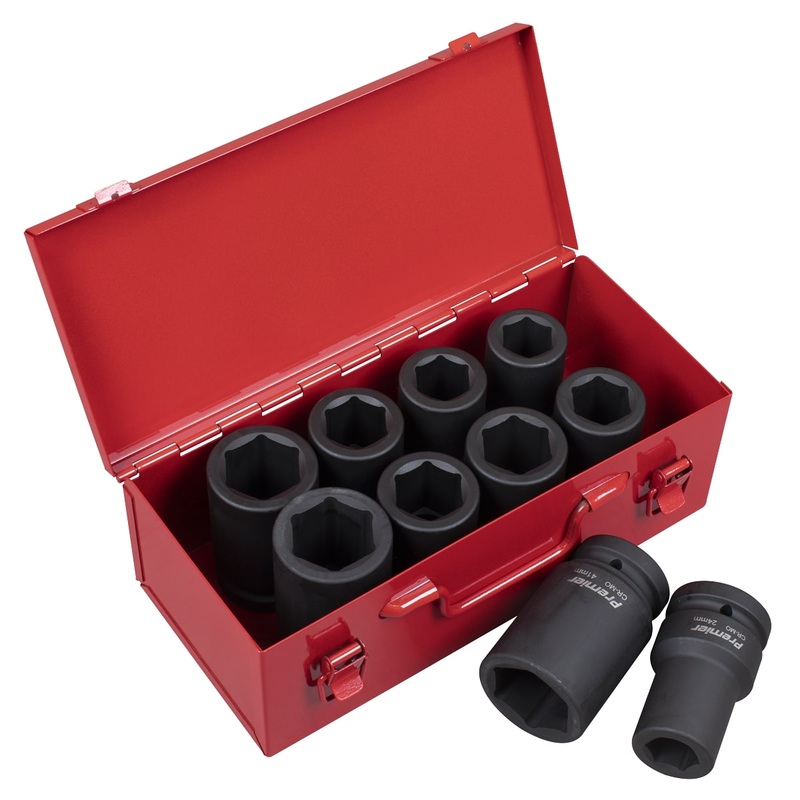 Sealey AK689 10pc 1Sq Drive Deep Impact Socket Set Metric/Imperial