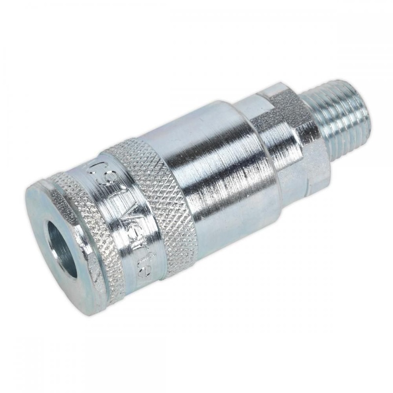 sealey-ac16bp-coupling-body-male-1-4bspt-pack-of-50_1 Sealey AC16BP Coupling Body Male 1/4BSPT Pack of 50
