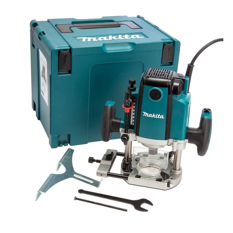 Makita RP1803X08/2 1/2 Plunge Router 240V With Type 4 Case Durable Power Tool for Woodworking