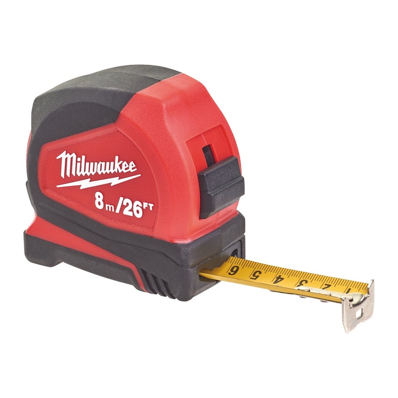 Milwaukee C8-26/25 Pro Compact Tape Measure 8m/26ft 4932459596
