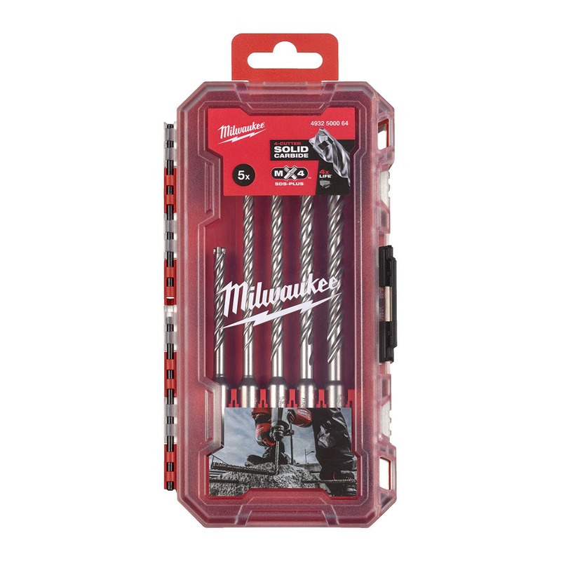 milwaukee-5-piece-mx4-sds-drill-bit-set-4932500064_1 Milwaukee 5 Piece MX4 SDS+ Drill Bit Set 4932500064
