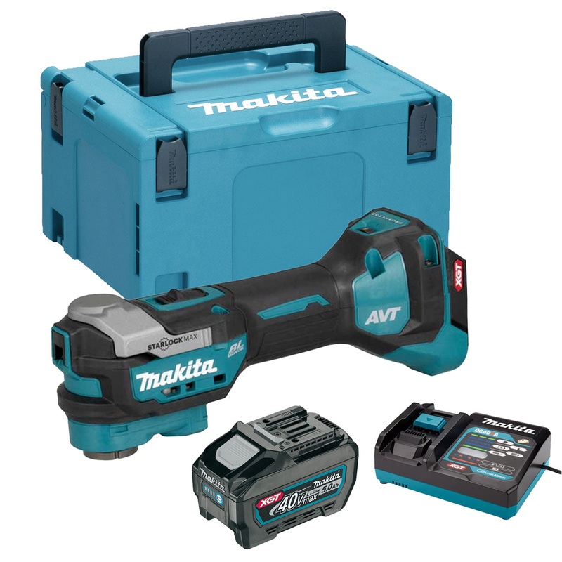 Makita TM001GZ02 40VMax XGT Brushless Cordless Multi Tool with 1 x 5.0Ah Battery Charger & Case