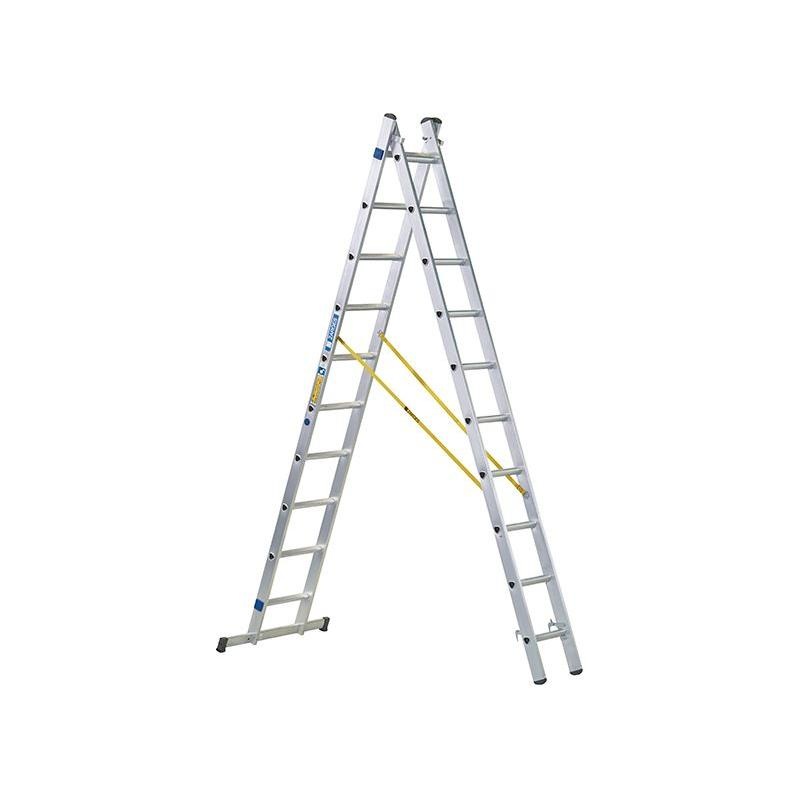 Zarges D-Rung Combination Ladder 2-Part 2 x 10 Rungs