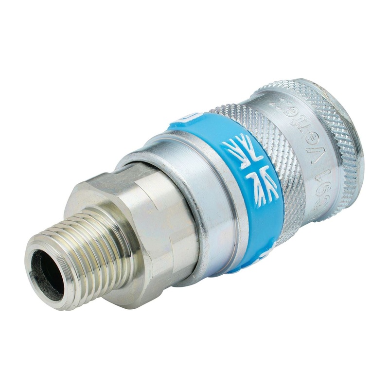 Draper 1/4 BSP Taper Male Thread Vertex Air Coupling
