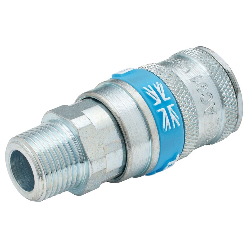 Draper 3/8 BSP Taper Male Thread Vertex Air Coupling (Sold Loose)