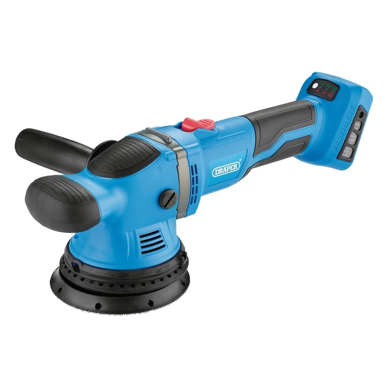 Draper D20 20V Brushless Random Orbit Polisher, 125mm (Sold Bare)