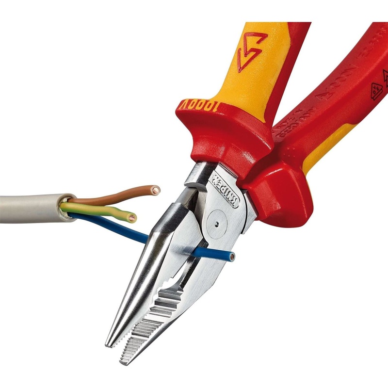 knipex-08-26-185-sb-needle-nose-combination-pliers-insulated-with-multi-component-grips-vde-tested-chrome-plated-185mm_1 Knipex 08 26 185 SB Needle-Nose Combination Pliers insulated with multi-component grips, VDE-tested chrome-plated 185mm