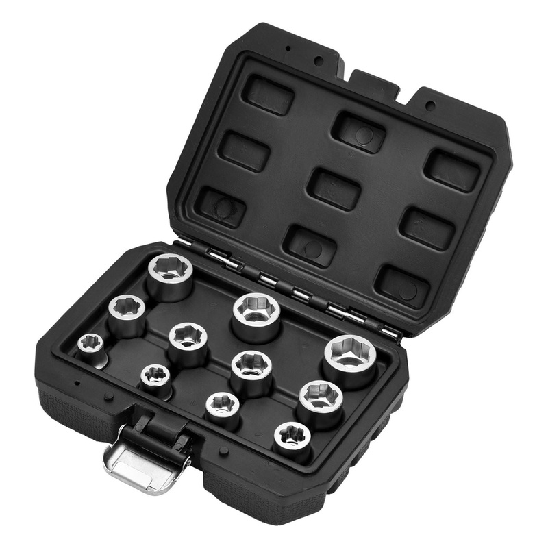Draper Bolt Extractor Socket Set, 3/8 Sq. Dr.  (11 Piece)