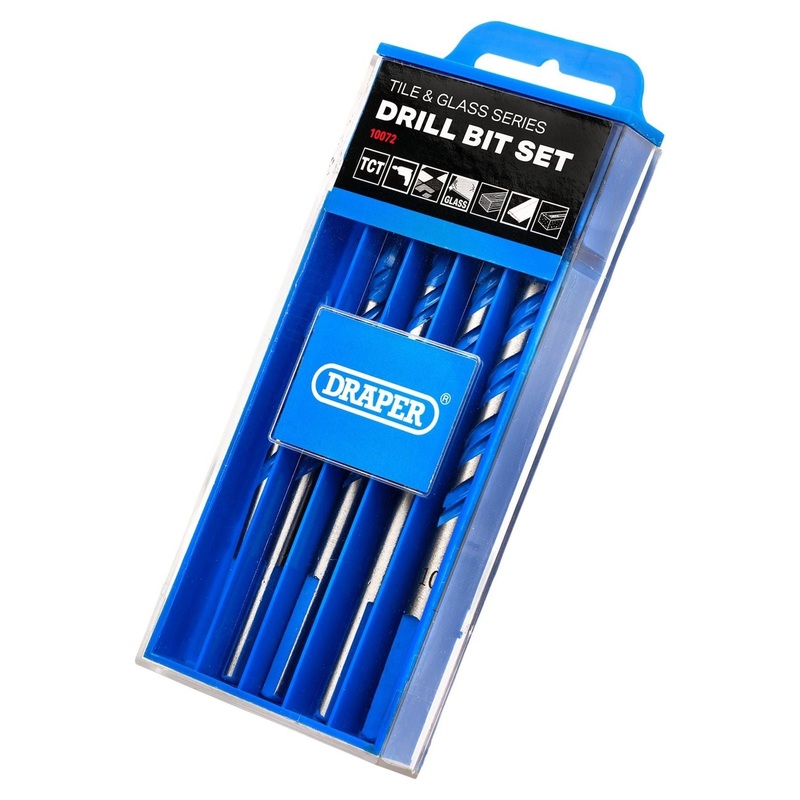 Draper TCT Tile and Glass Drill Bit Set (6 Piece)