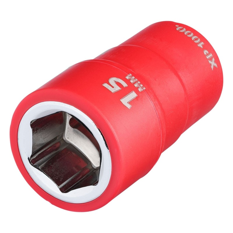 Draper XP1000 VDE Socket, 3/8 Sq. Dr., 15mm
