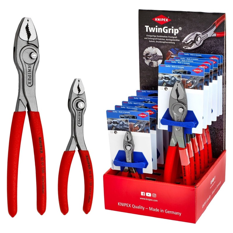Knipex 00 18 01 V53 TwinGrip Front and Side Gripping Pliers Countertop Dispenser (12 Piece)