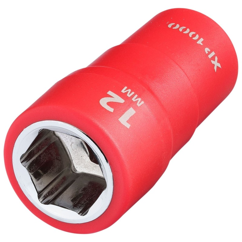 Draper XP1000 VDE Socket, 1/4 Sq. Dr., 12mm