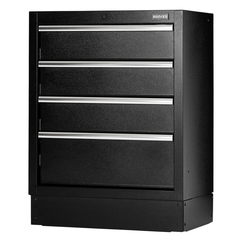 Draper Bunker Modular Floor Cabinet, 4 Drawer, 680mm