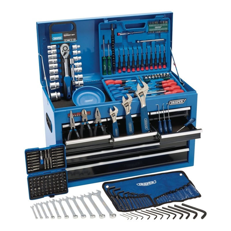 Draper Top Chest Tool Kit, 9 Drawer (216 Piece)