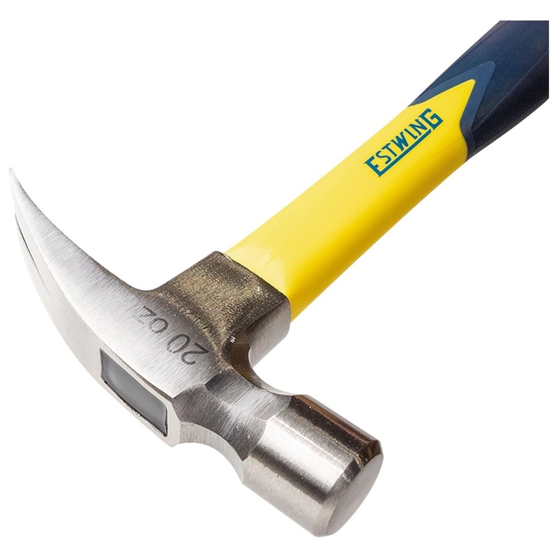 estwing-emrf20s-sure-strike-straight-claw-hammer-with-fibreglass-handle-20oz-567g_1 Estwing EMRF20S Sure Strike Straight Claw Hammer with Fibreglass Handle, 20oz/567g
