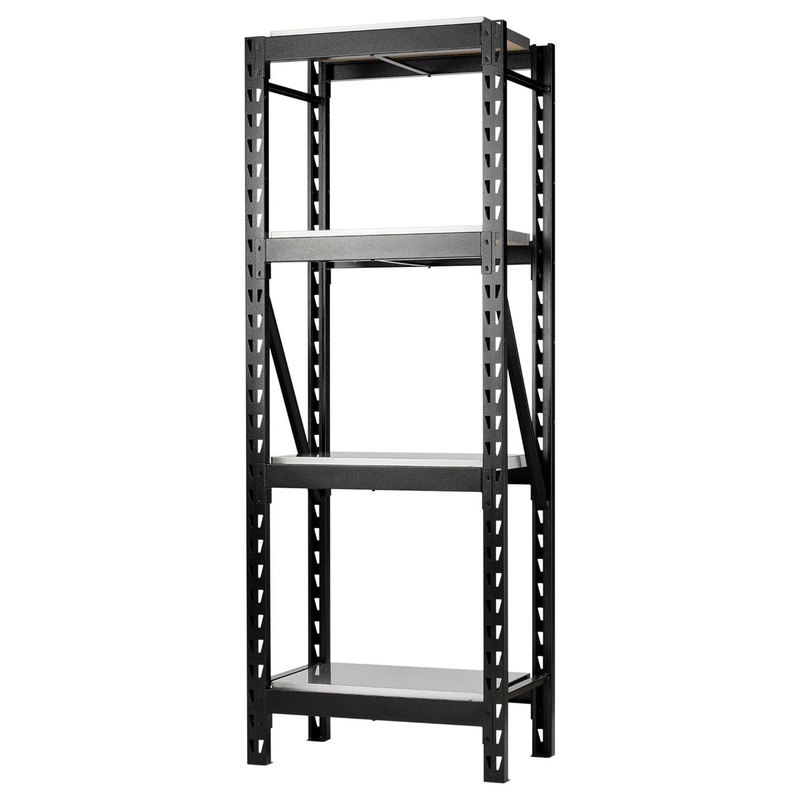 Bunker 21 Piece Modular 4 Tier Racking with Stainless Steel Shelving, 750mm