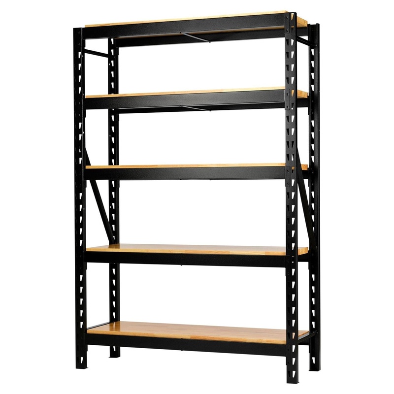 Bunker 22 Piece Modular 5 Tier Racking with Hardwood Shelving, 1500mm