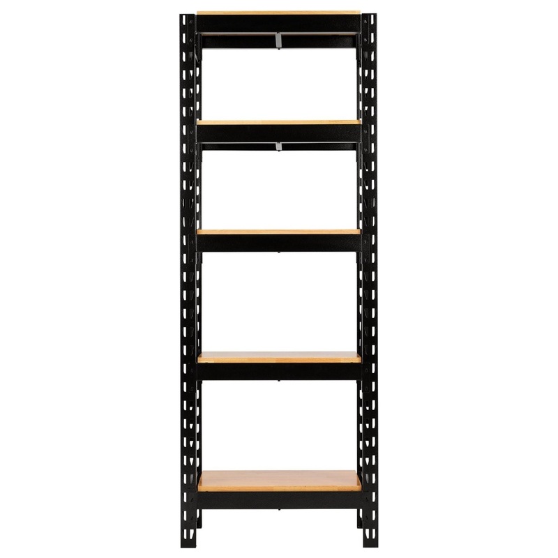 bunker-22-piece-modular-5-tier-racking-with-hardwood-shelving-750mm_1 Bunker 22 Piece Modular 5 Tier Racking with Hardwood Shelving, 750mm
