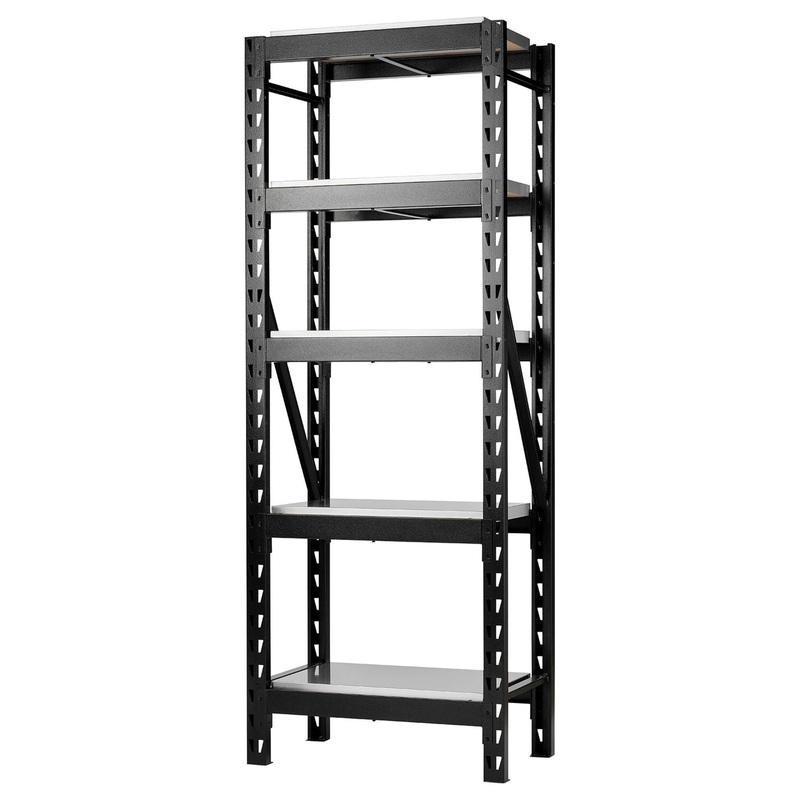 Bunker 22 Piece Modular 5 Tier Racking with Stainless Steel Shelving, 750mm