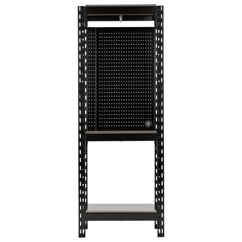 bunker-17-piece-modular-3-tier-racking-with-stainless-steel-shelving-and-pegboards-750mm_1 Bunker 17 Piece Modular 3 Tier Racking with Stainless Steel Shelving and Pegboards, 750mm