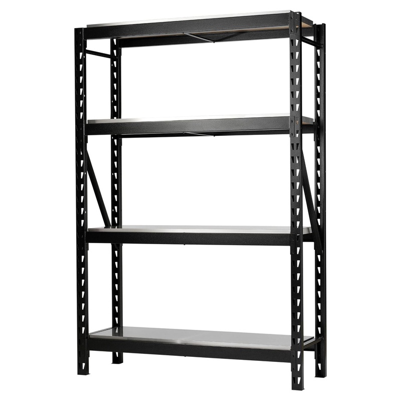 Bunker 18 Piece Modular 4 Tier Racking with Stainless Steel Shelving, 1500mm
