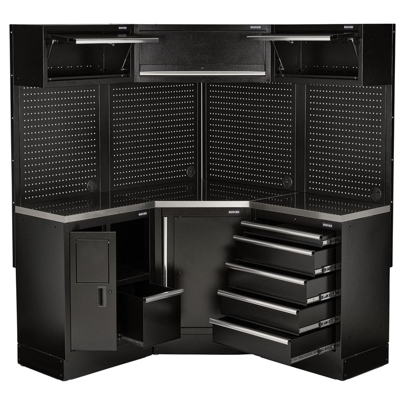 bunker-18-piece-modular-storage-corner-combo-with-stainless-steel-worktop-3454mm_1 Bunker 18 Piece Modular Storage Corner Combo with Stainless Steel Worktop, 3454mm