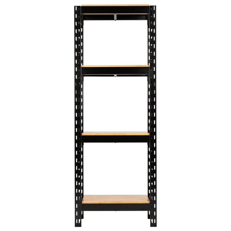 bunker-21-piece-modular-4-tier-racking-with-hardwood-shelving-750mm_1 Bunker 21 Piece Modular 4 Tier Racking with Hardwood Shelving, 750mm