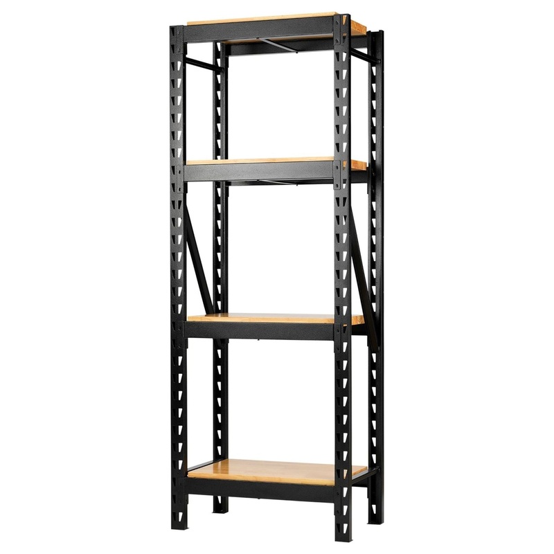 Bunker 21 Piece Modular 4 Tier Racking with Hardwood Shelving, 750mm