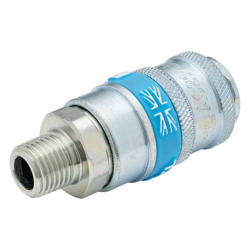 Draper 1/4 Male Thread PCL Tapered Airflow Coupling (Sold Loose)