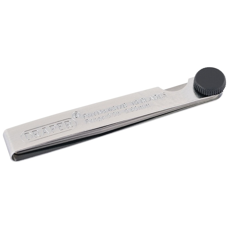 Draper 10 Blade Metric Feeler Gauge Set