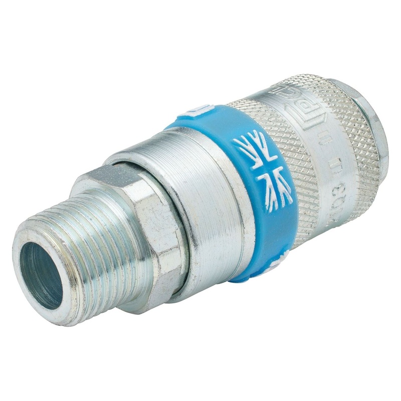 Draper 3/8 Male Thread PCL Tapered Airflow Coupling (Sold Loose)