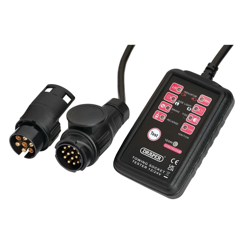 Draper 13 and 7-Pin Towbar Socket Tester