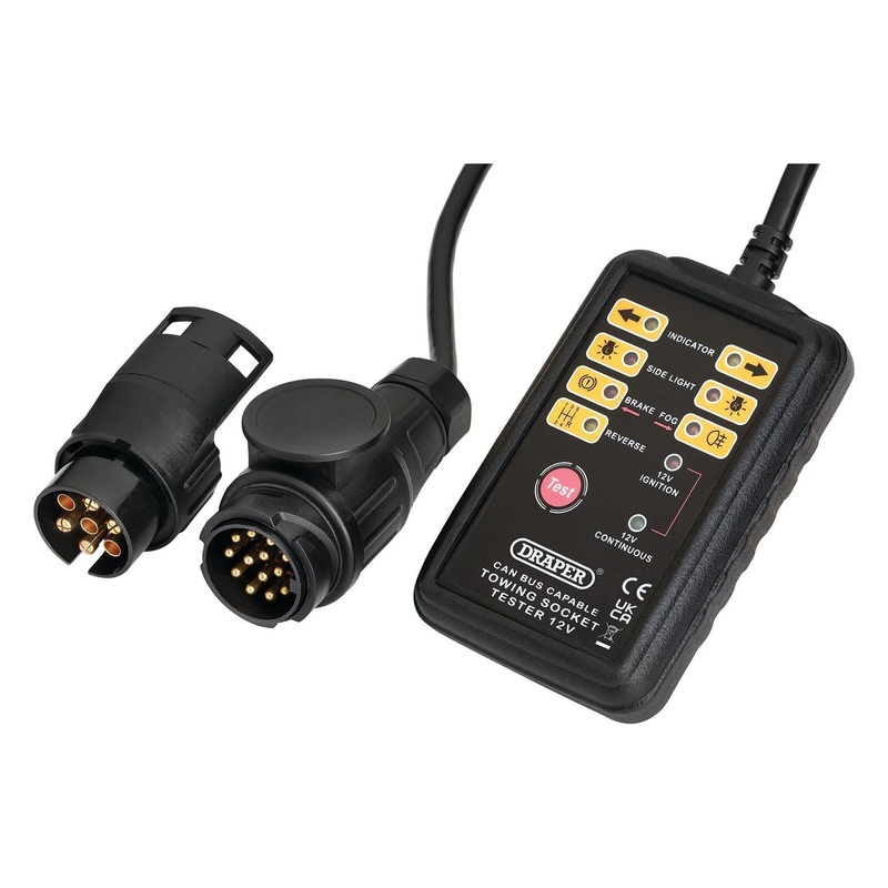 Draper CAN Bus 13 and 7-Pin Towbar Socket Tester