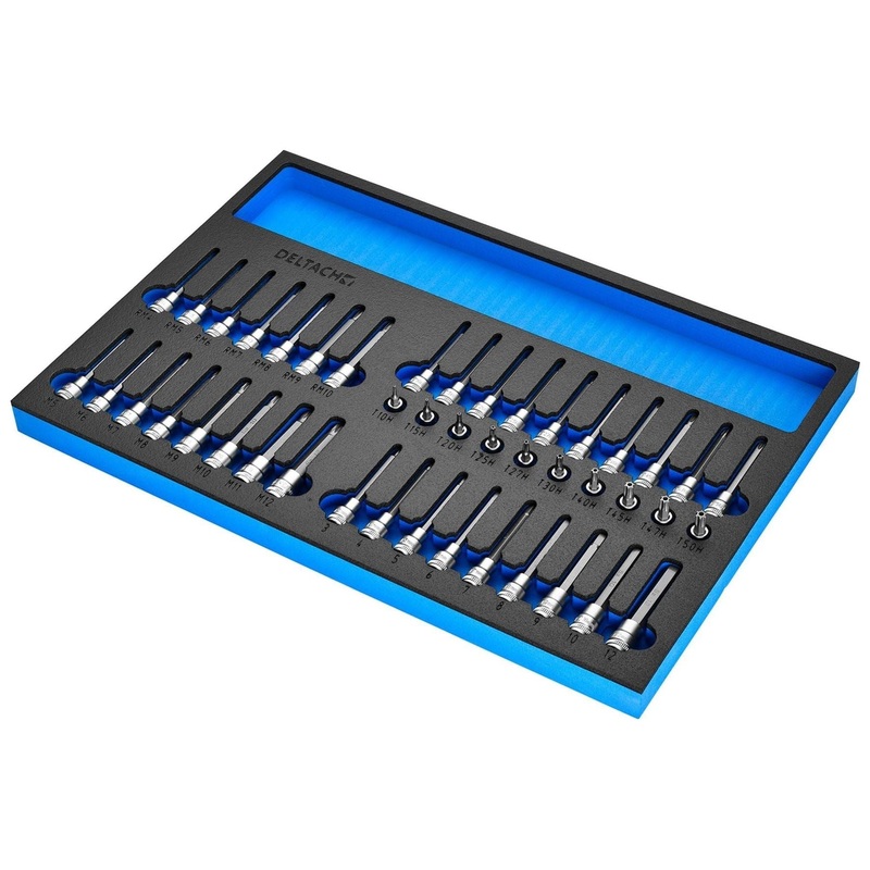Bunker Resi-Torx, Hexagon, Multi-Tooth/Spline, Ribe Socket Set, 3/8 Sq. Dr. in EVA Foam Inlay