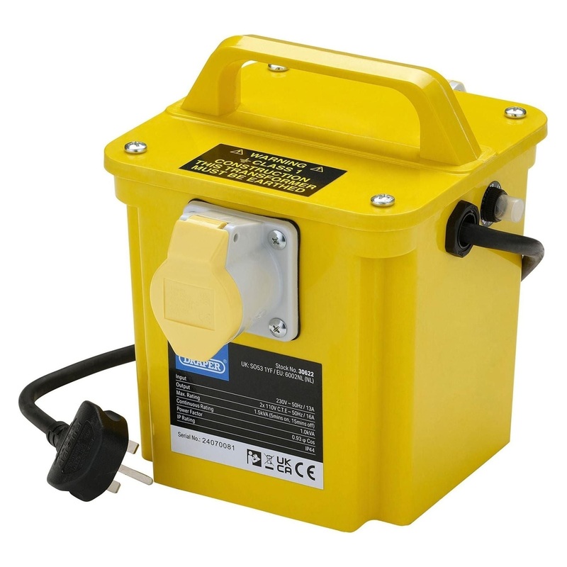 Draper 110V Portable Transformer, 1.5kVA