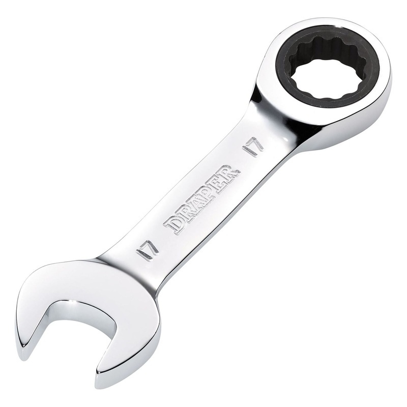 Draper 17MM STUBBY RATCHETING SPANNER