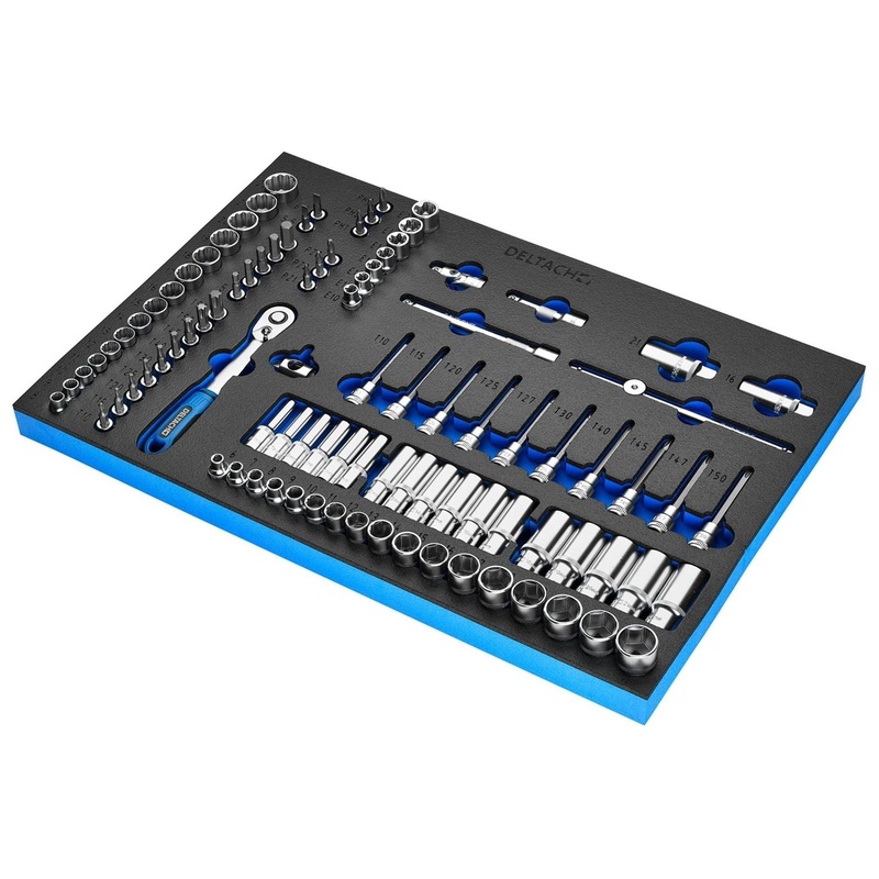 Draper Bunker Socket Set, 3/8 Sq. Dr. in EVA Foam Inlay