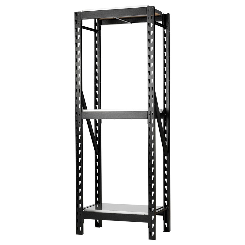 Bunker 14 Piece Modular 3 Tier Racking with Stainless Steel Shelving, 750mm