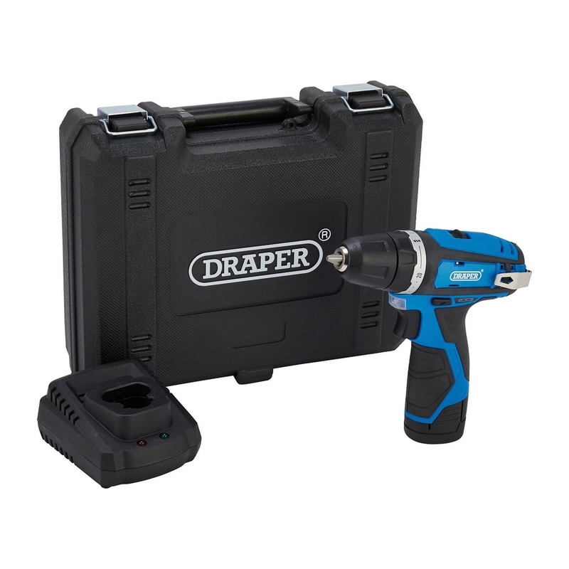 Draper 12V Drill Driver, 1 x 1.5Ah Battery, 1 x Fast Charger