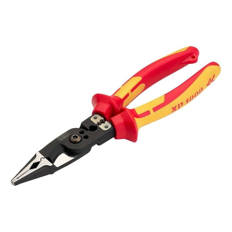 Draper XP1000 VDE Tethered 8-in-1 Electricians Pliers, 215mm