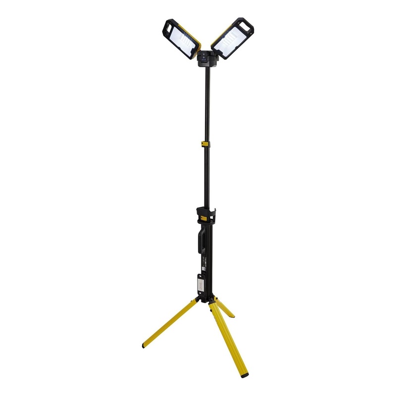 Draper 230V LED Rechargeable Tripod Site Light, 50W, 5000 Lumens