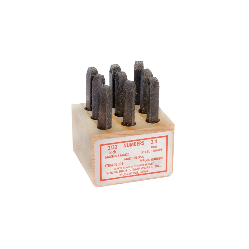 Young Bros 3/32 Size Steel Stamps – Numbers