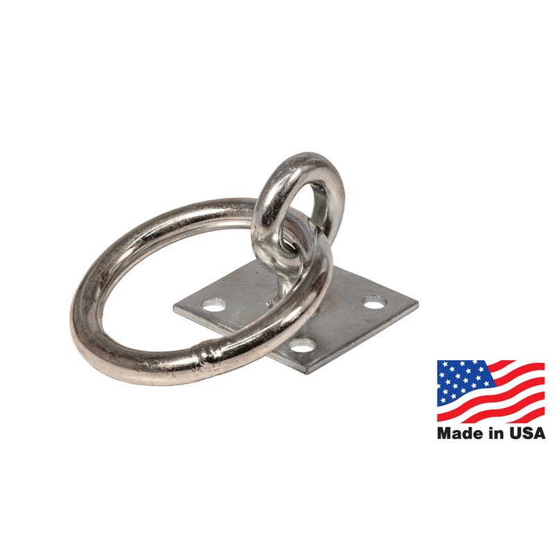 Zinc Plated Ring & Eye Pad|Zinc Plated Ring & Eye Pad|Box (10) of Zinc Plated Ring & Eye Pads
